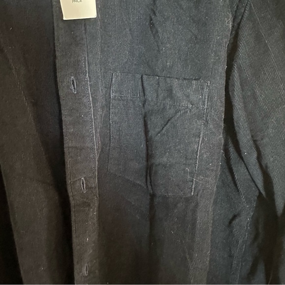 French Connection Navy Blue Corduroy Long Sleeve Button Down Shirt NEW NWT - Picture 11 of 14